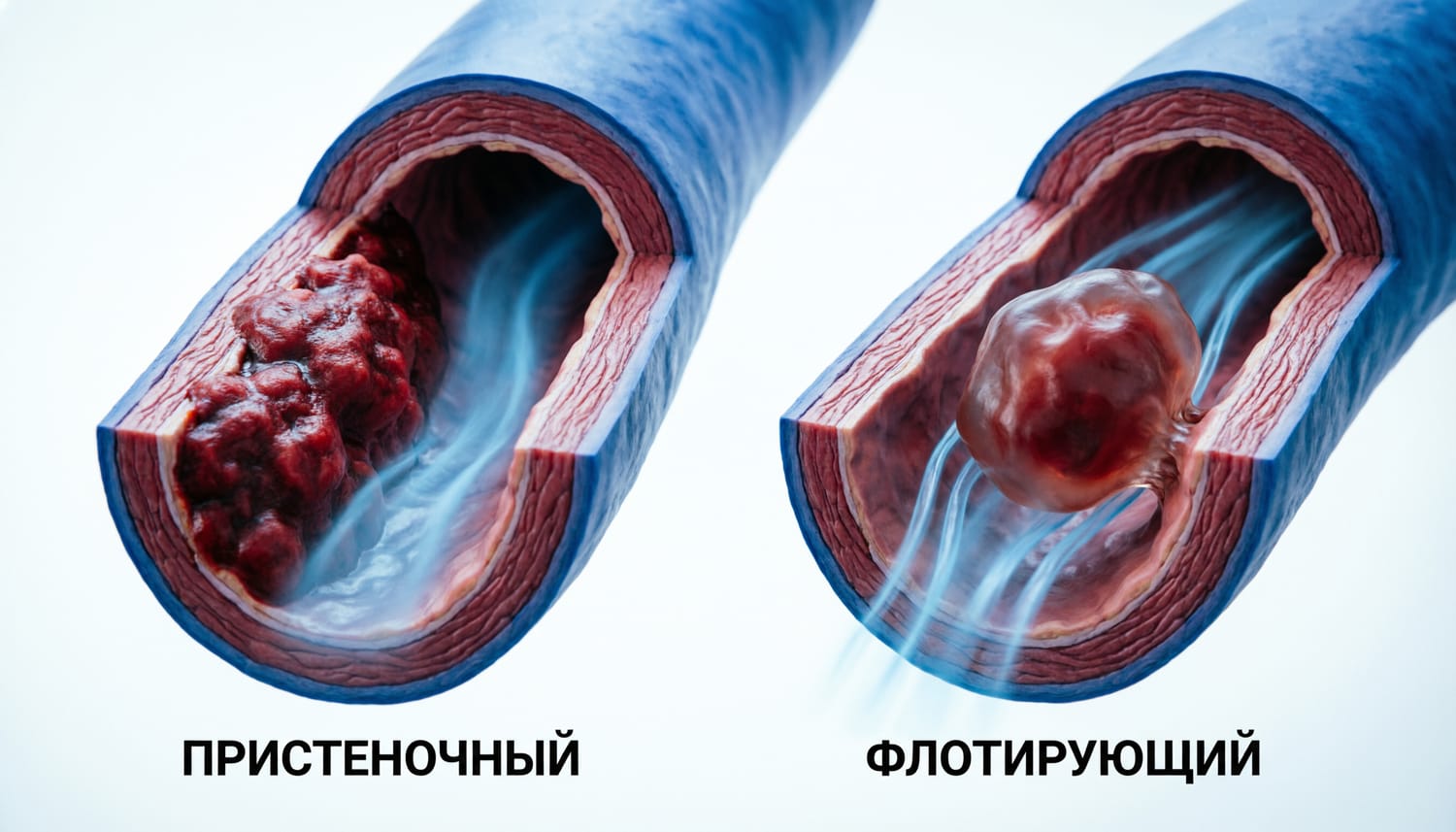 Пристеночный и флотирующий тромб: в чём разница