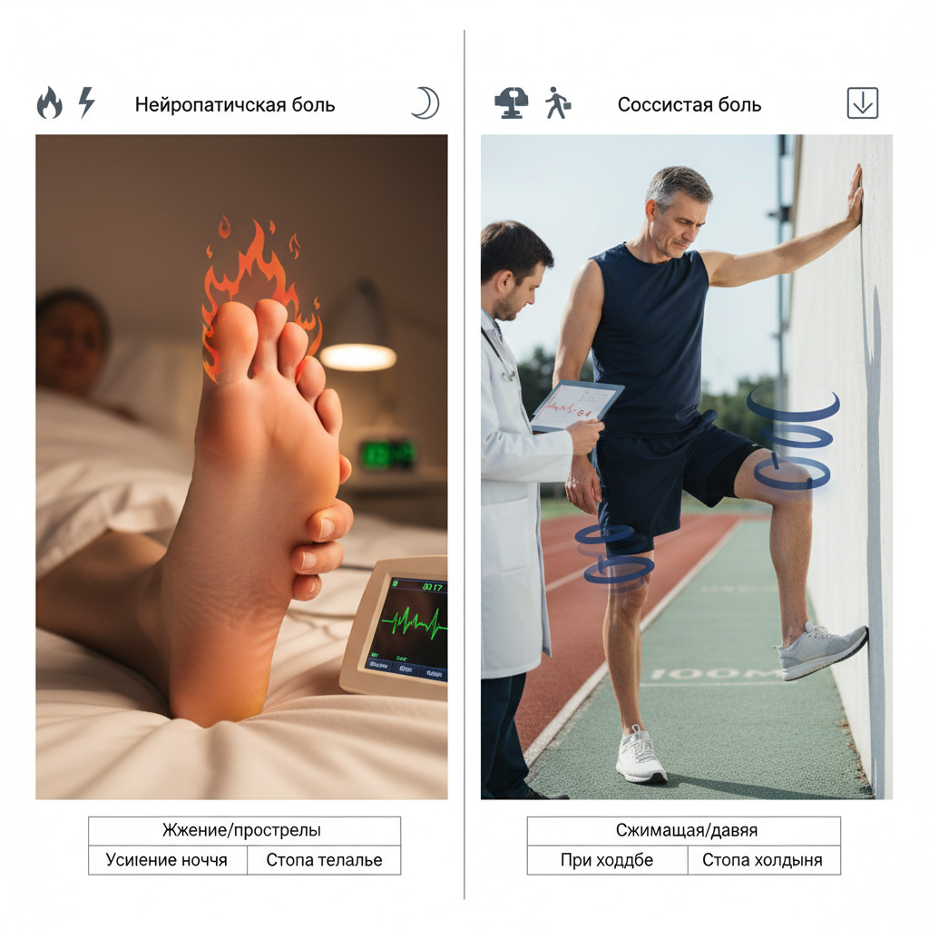 Как отличить нейропатическую боль от сосудистой