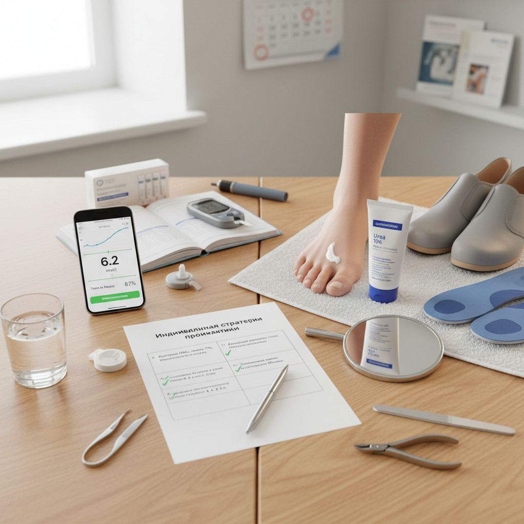 Профилактика боли через контроль глюкозы и уход за стопами