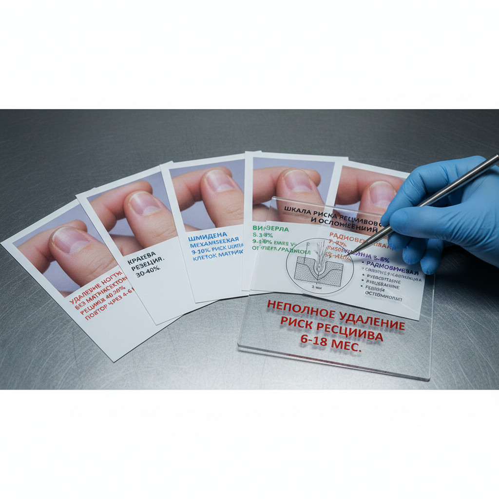 Риск рецидива и осложнений после различных методов операции