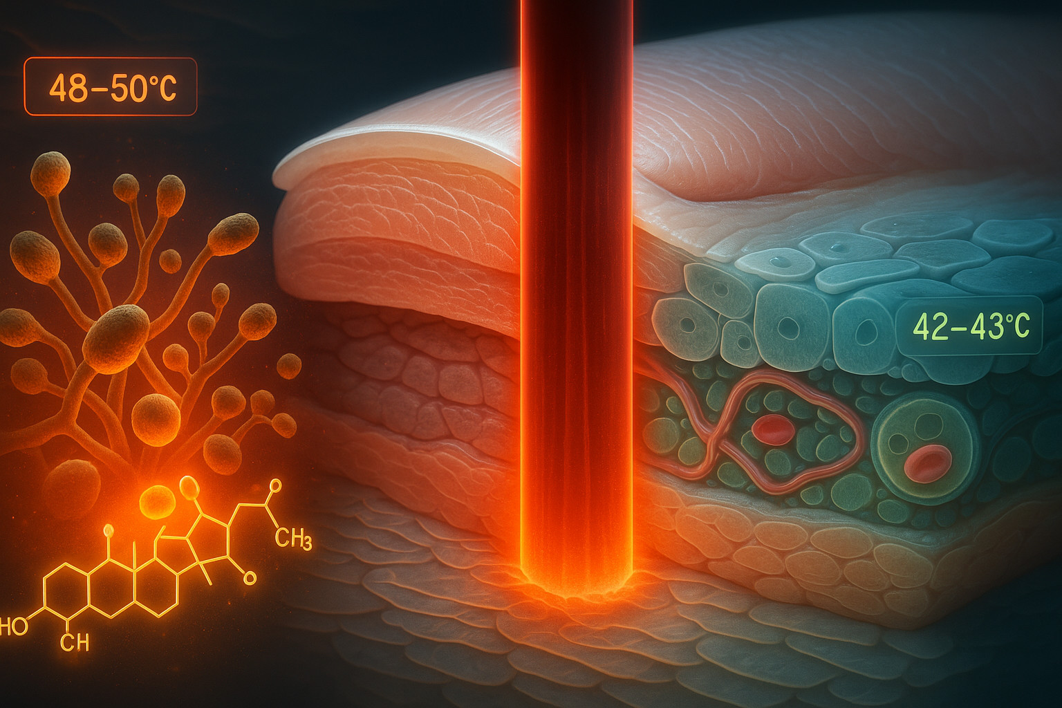 Почему грибки погибают от лазера, а здоровые ткани остаются неповрежденными