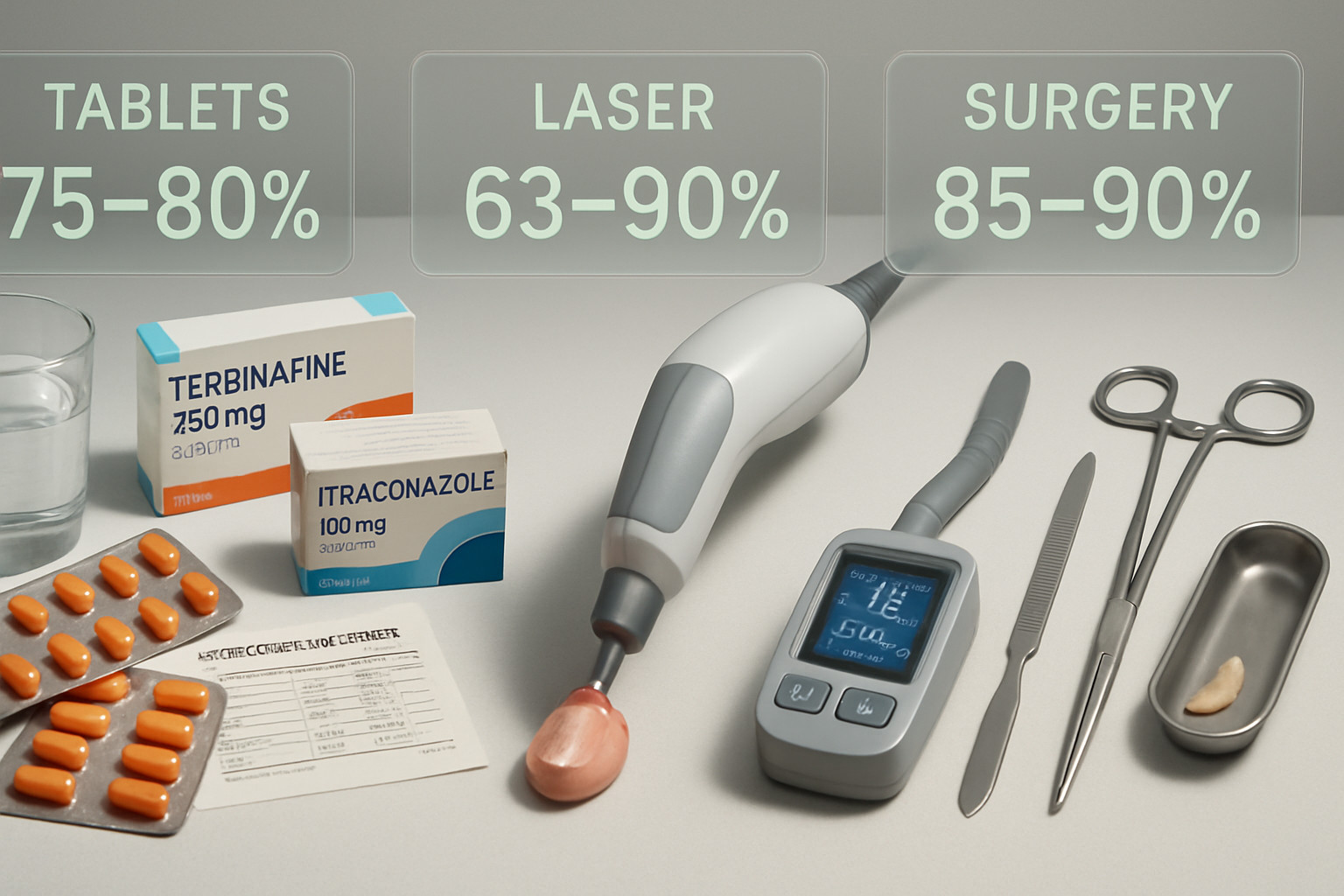 Сравнение лазеротерапии с медикаментозным и хирургическим лечением