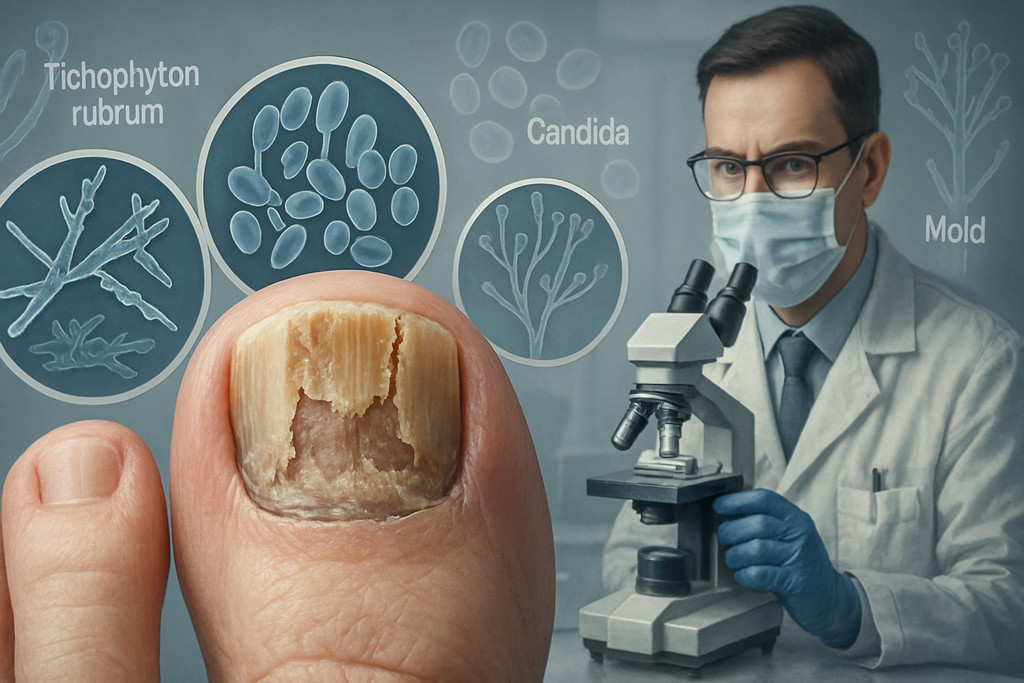 Что такое грибок ногтей на ногах и какие возбудители его вызывают