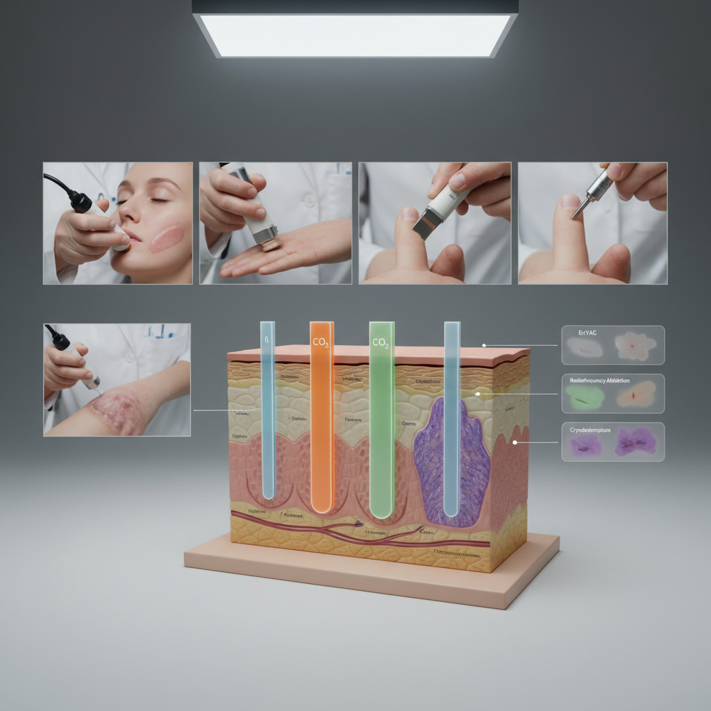 Как различаются методы по глубине воздействия и риску рубцевания