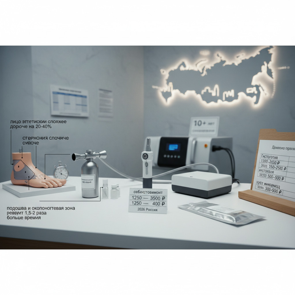 От чего зависит стоимость удаления бородавок в 2026 году