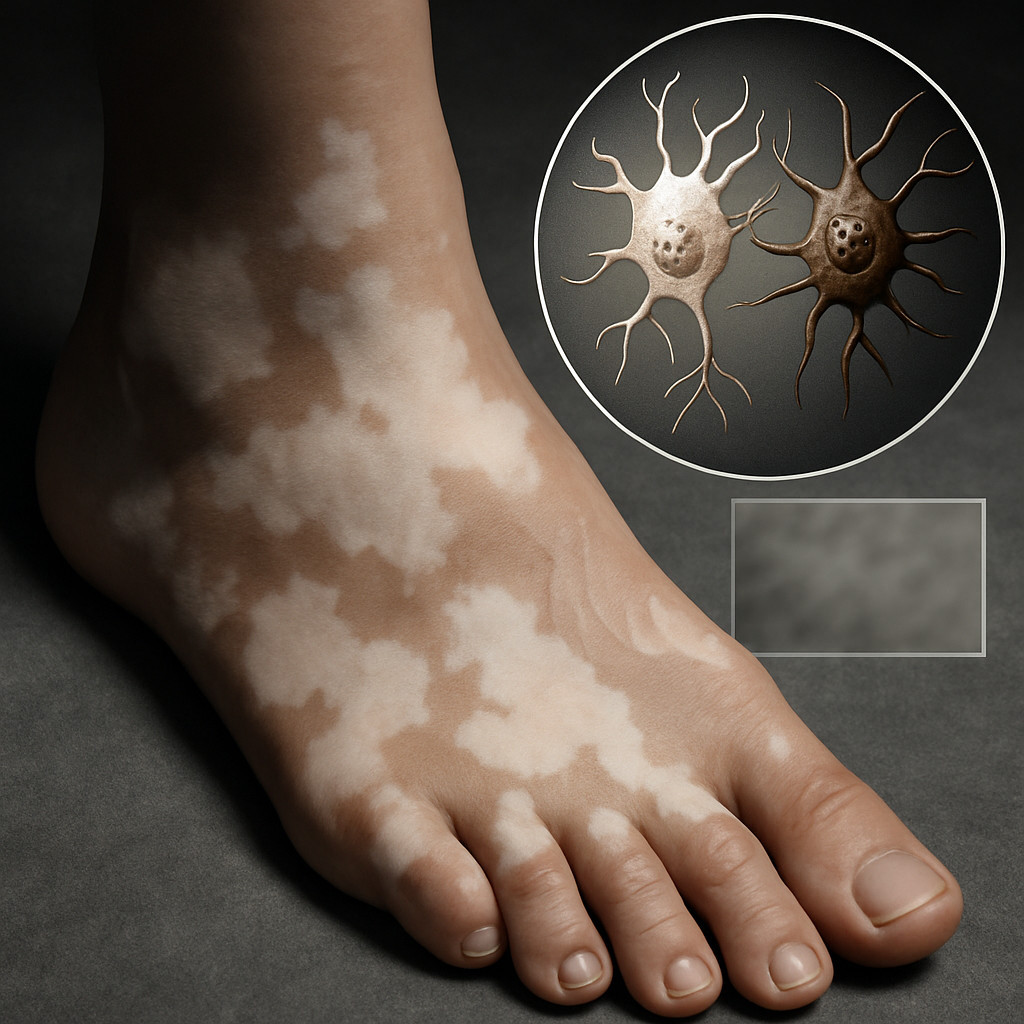 Что означают белые пятна на стопах