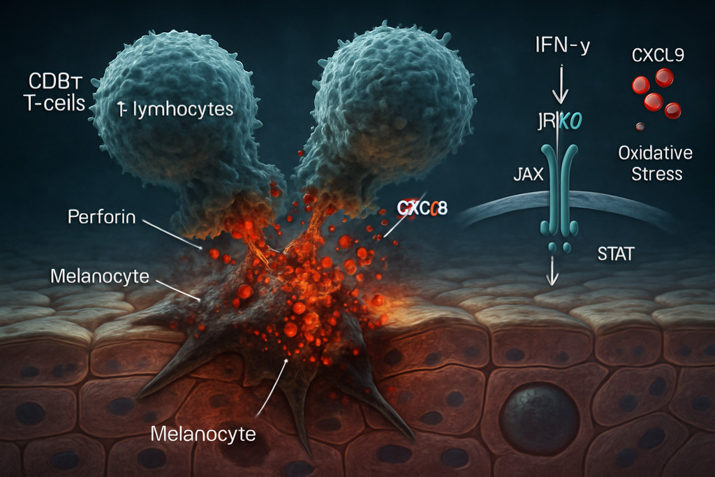 Механизм разрушения меланоцитов при витилиго