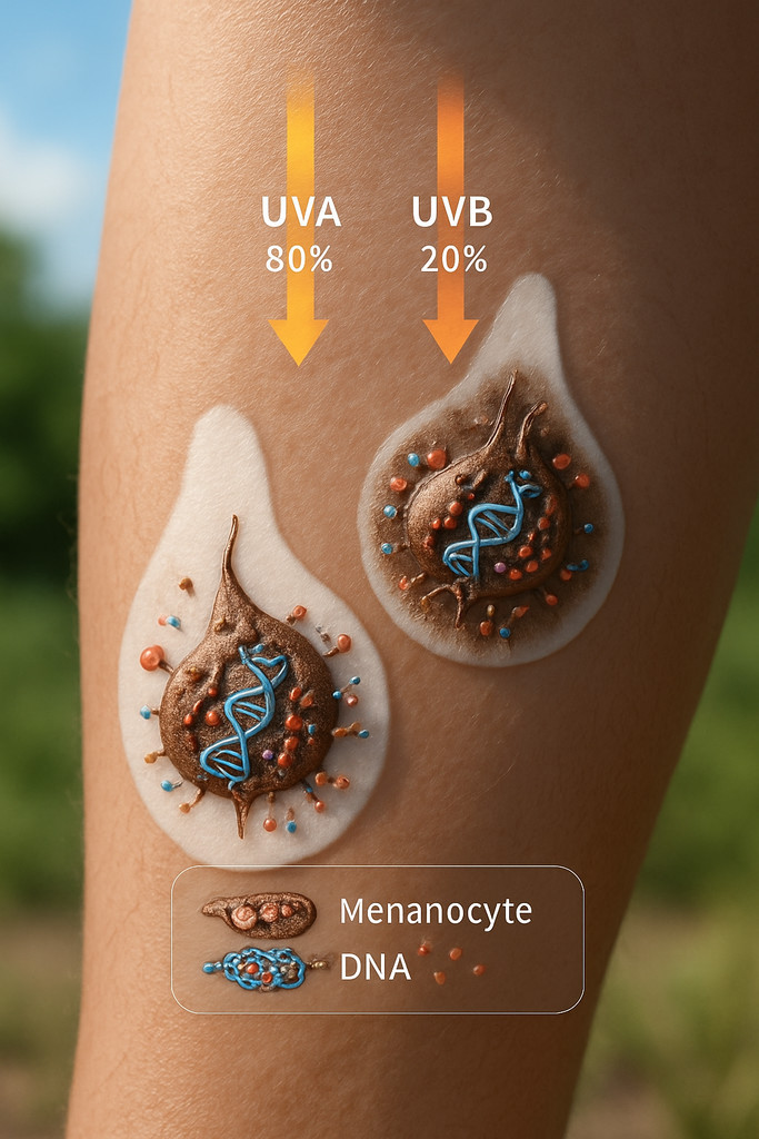 Связь УФ-облучения и появления каплевидных пятен