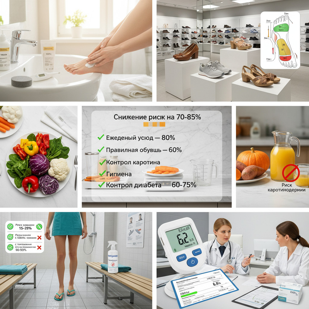 Профилактика пожелтения кожи стоп