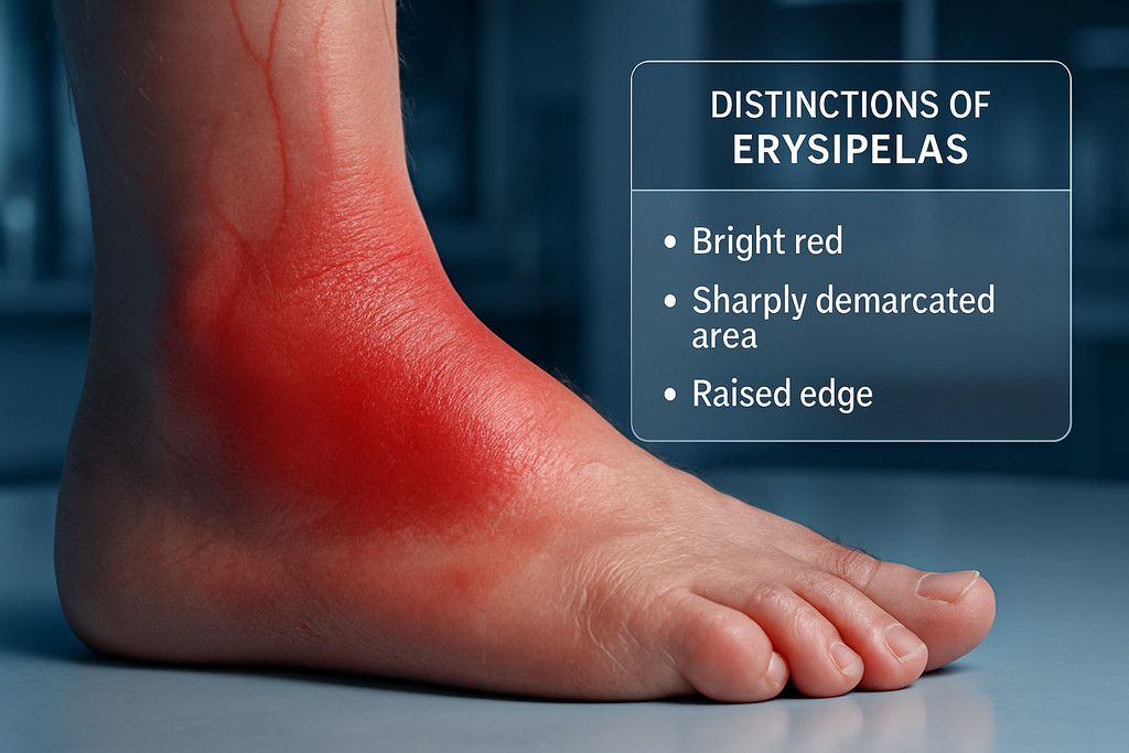 Как отличить рожистое воспаление от других форм инфекций