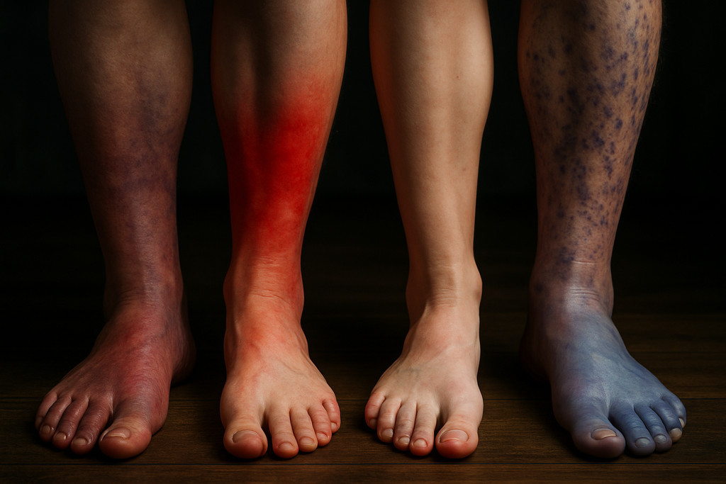 Какие сосудистые нарушения вызывают покраснение стоп