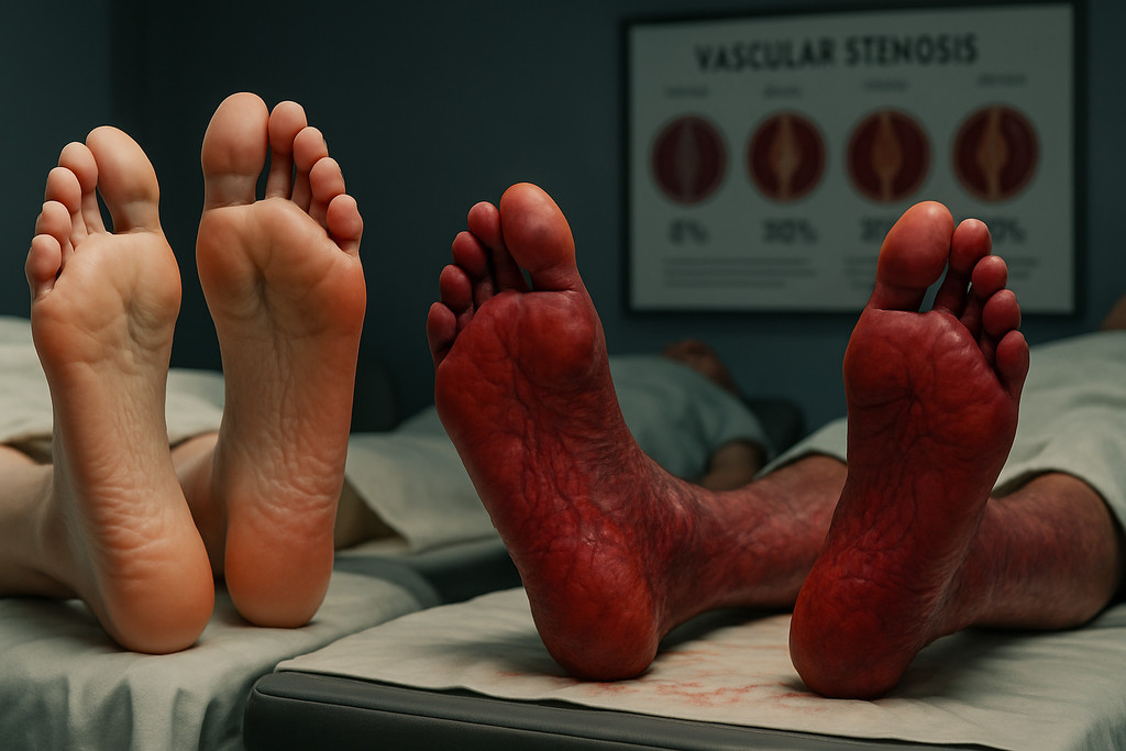 При каких артериальных патологиях краснеют ступни