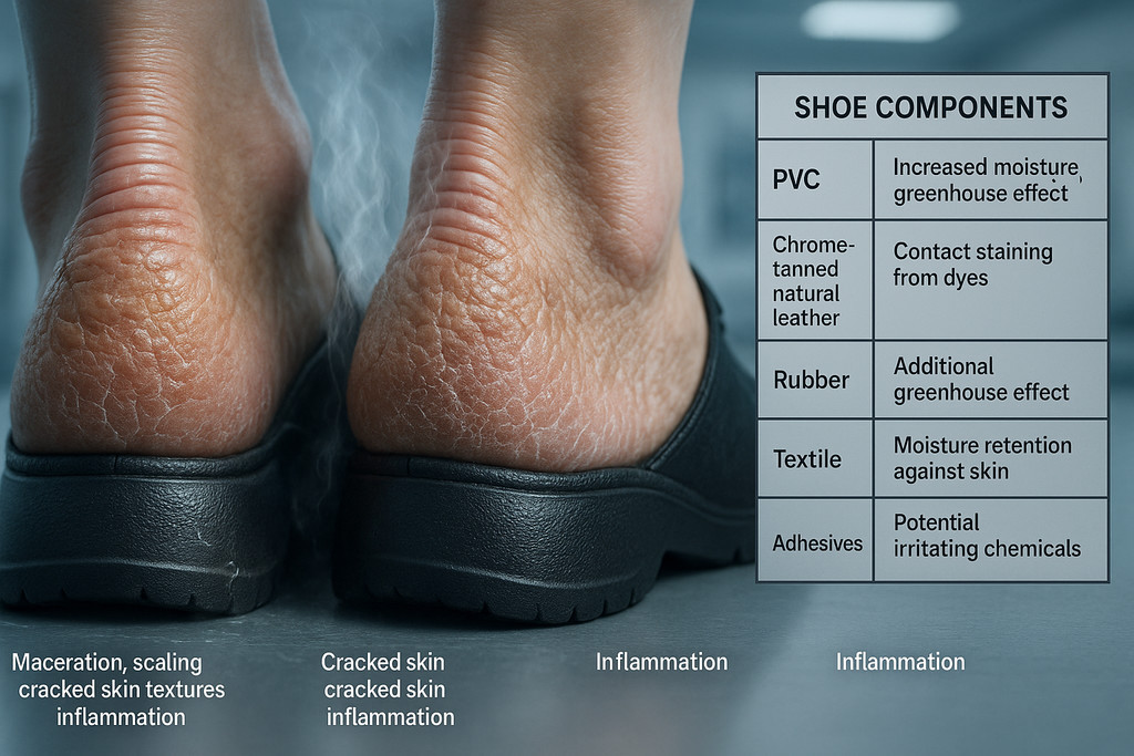  Какое воздействие оказывают обувь и синтетические материалы на пигментацию стоп