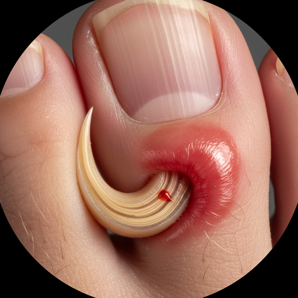 Как формируется врастание ногтевой пластины