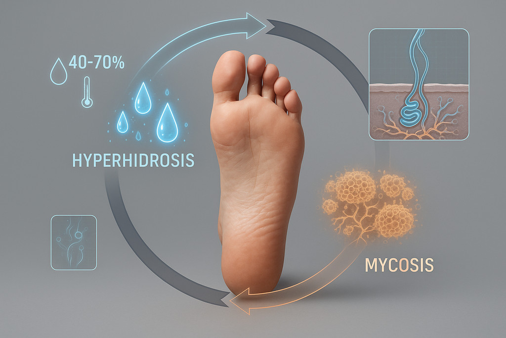 Взаимосвязь повышенной потливости и микоза